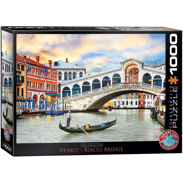Пъзел Eurographics - Венеция - мост Риалто, 1000 части