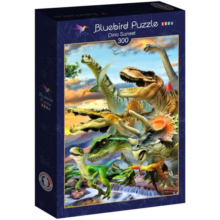 Puzzle Bluebird - Robinson Howard, Dino Sunset, 300 piese