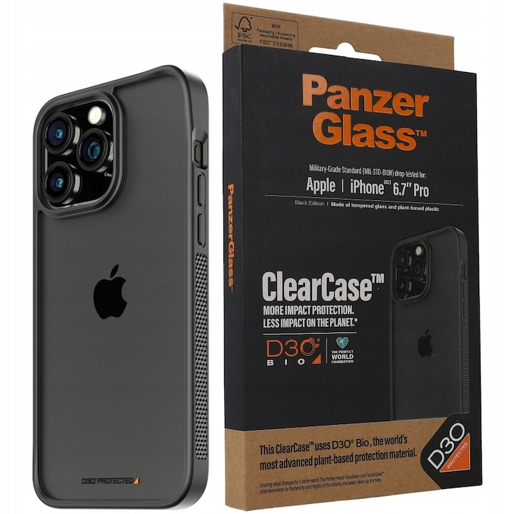 Кейс за iPhone 15 Pro Max, PanzerGlass, сив