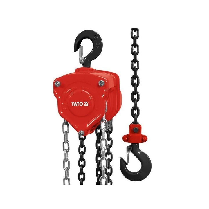 Palan manual cu lant Yato, capacitate 2000 kg, inaltime ridicare 3 m