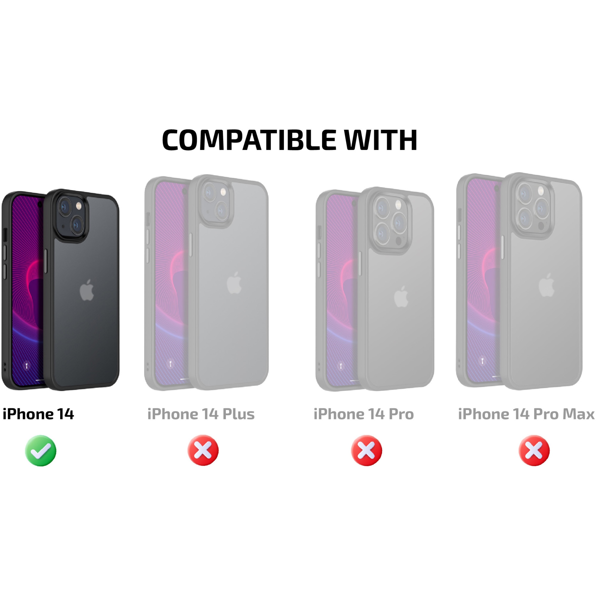Husa de protectie A+ semitransparenta pentru iPhone 14, portocaliu