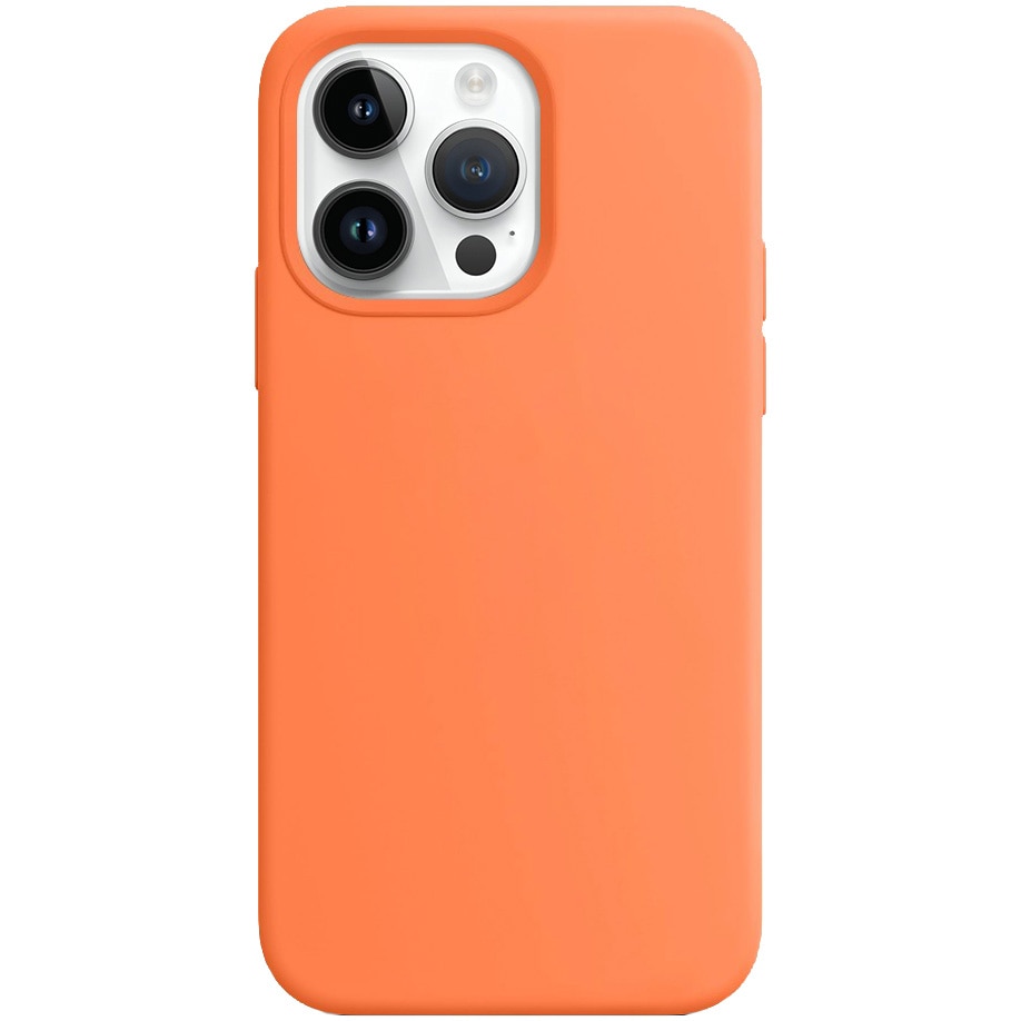 Husa de protectie A+ pentru iPhone 15 Pro Max, magnetic, silicon, portocaliu