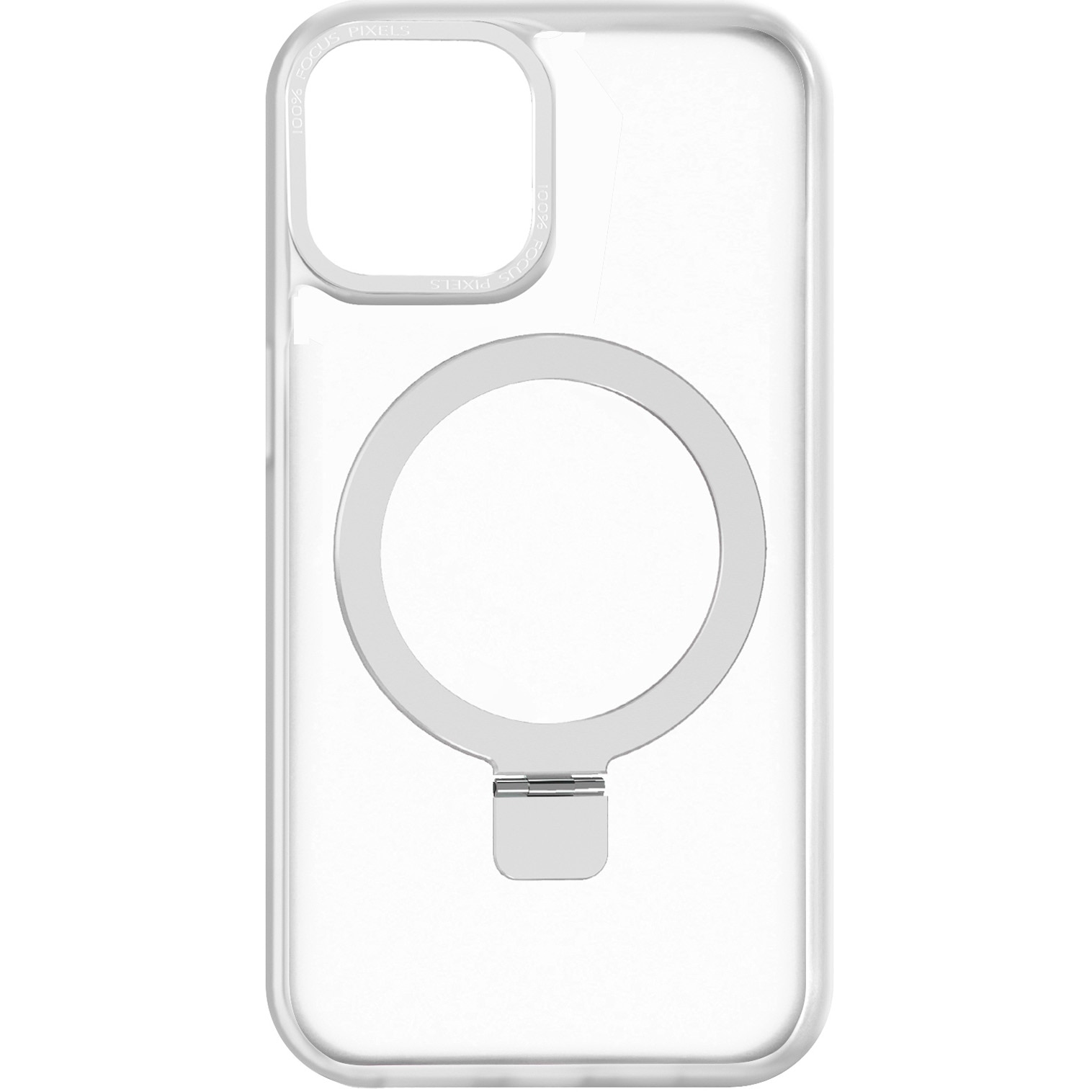 Husa de protectie A+ semitransparenta cu suport pentru iPhone 15 Plus transparent
