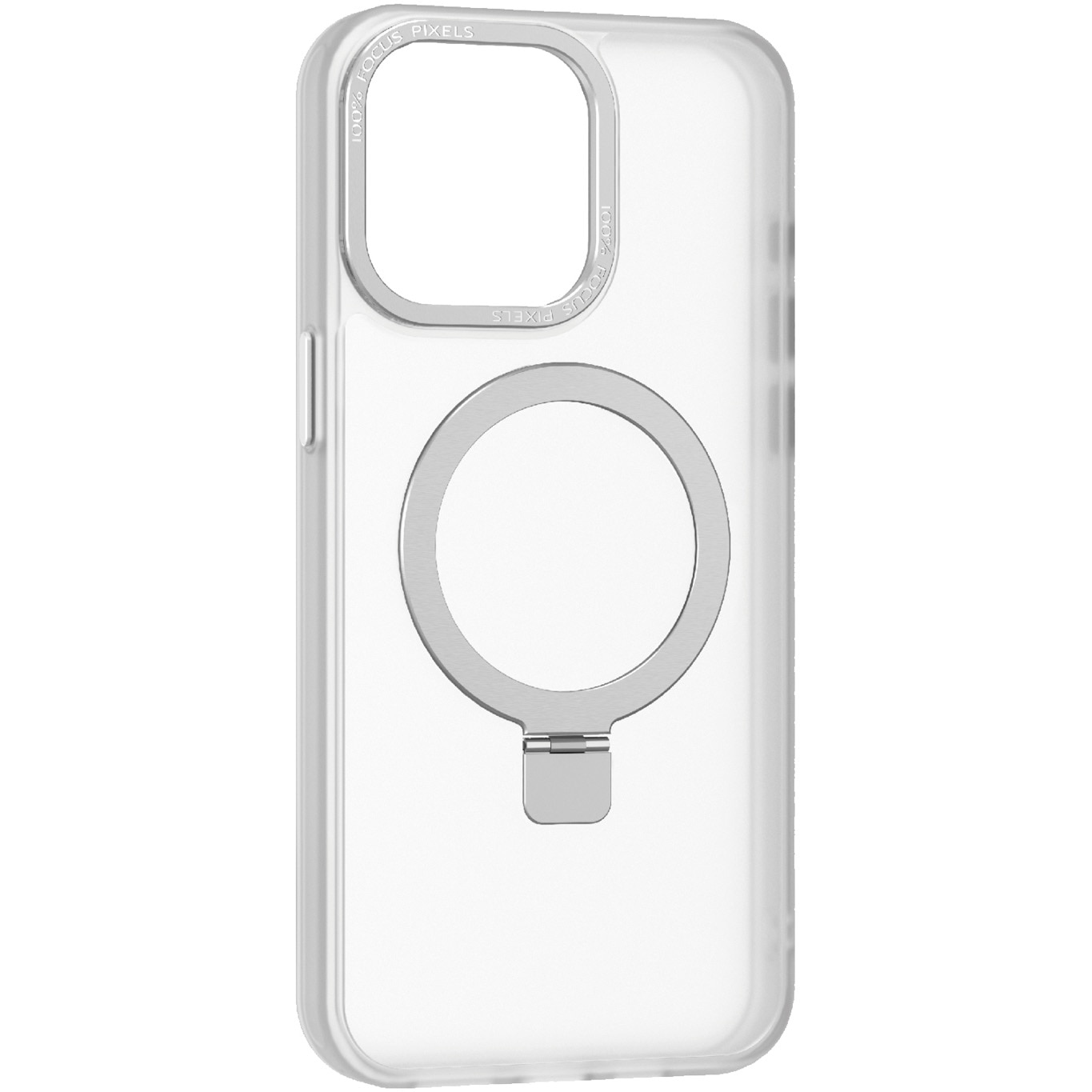 Husa de protectie A+ semitransparenta cu suport pentru iPhone 15 Plus transparent