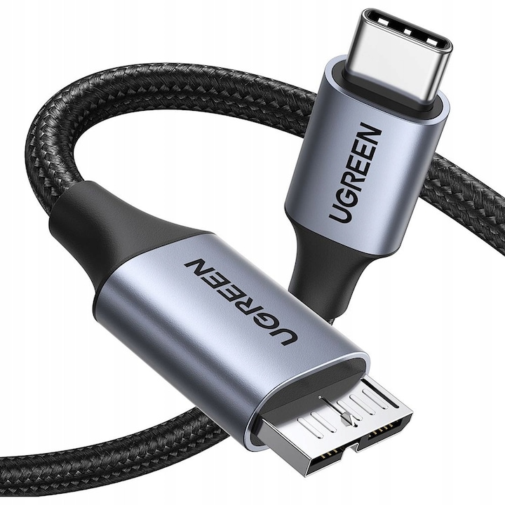 ΠΠ°Π±Π΅Π» Π·Π° Π΄Π°Π½Π½ΠΈ, Ugreen, USB-C ΠΊΡΠΌ Micro USB-B 3.0, 0,5 ΠΌ, ΡΠΈΠ²
