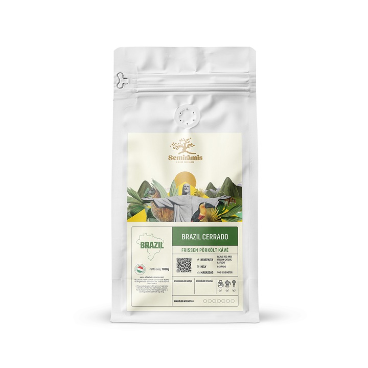 Semiramis Brazil Cerrado pörkölt kávé 1000gr - közepes
