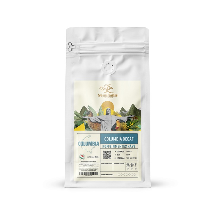 Semiramis Columbia Decaf szemes kávé 250gr - közepes