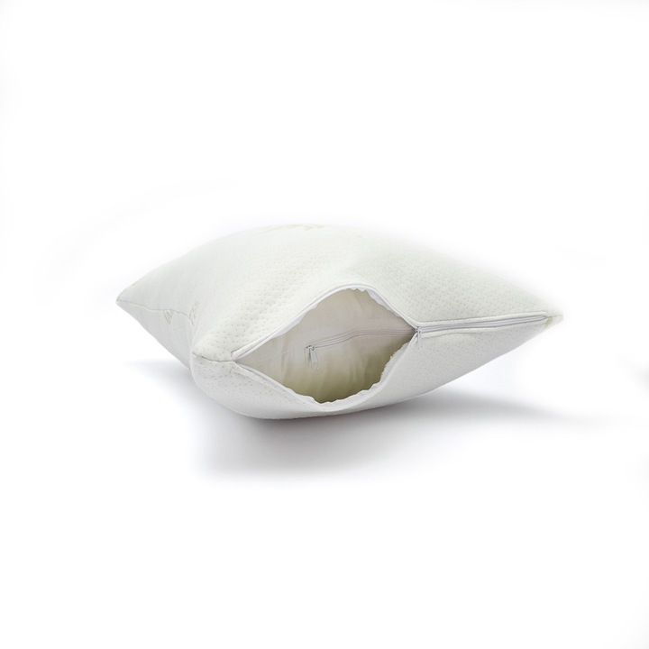 Perna, Calvis Aloe Vera, matlasata cu fermuar, 50x70