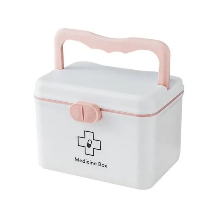 Кутия за лекарства, 21 х 15,5 х 15 см, Бяла