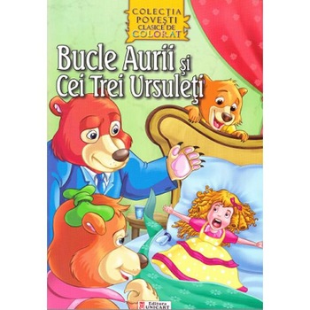 Bucle Aurii si cei trei ursuleti - Carte de citit si colorat Bucle Aurii si cei trei ursuleti - Carte de citit si colorat