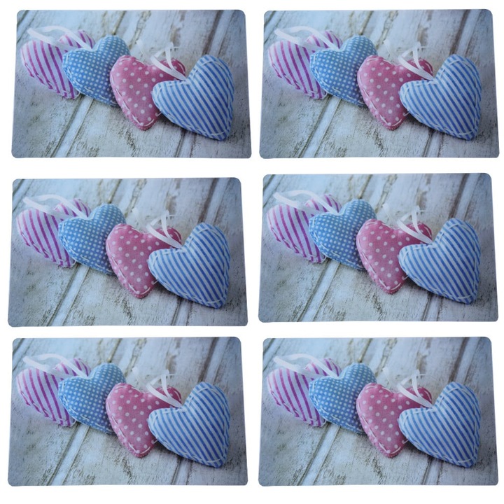 Комплект поставки за чинии за сервиране на масата модел Pufo Sweet Hearts 6 части