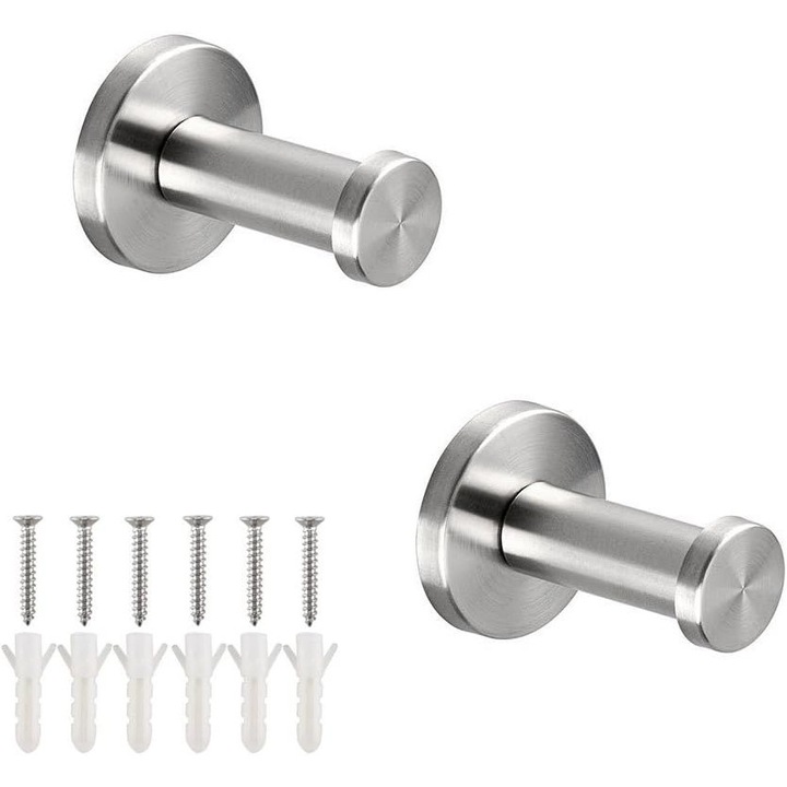 2 db tartó készlet, Jormftte, Rozsdamentes acél, 5 cm, Ezüst