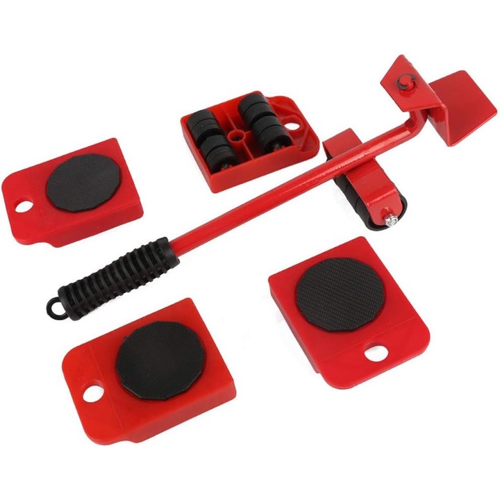 Set 5 Ridicatori de mobila, Jormftte, usor de mutat, mobila rezistenta si sistem de ridicare, Greutate maxima de incarcare 150kg