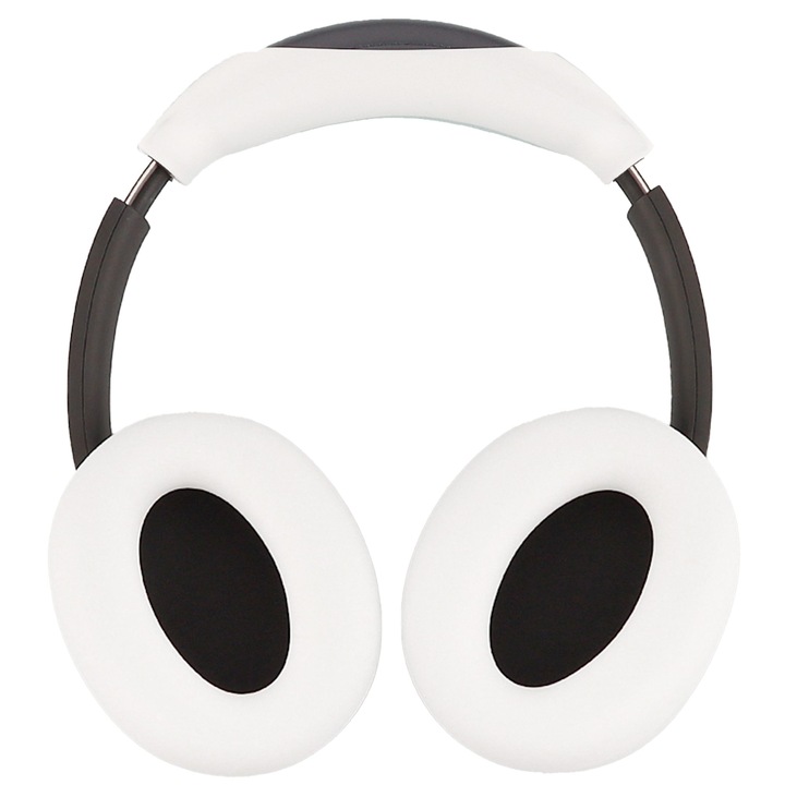 Комплект от 3 силиконови калъфа PadForce за слушалки Sony WH-1000XM3,1000XM4, гъбена защита и горна лента против изпотяване, подходящи за спорт и фитнес - бели