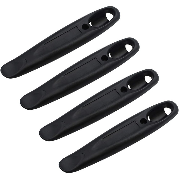 Jormftte 4 db-os gumibot készlet, Poliacetát, 10,5 cm, Fekete