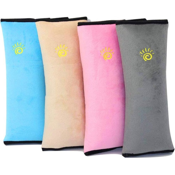 Комплект от 4 детски възглавници за кола, Jormftte, Textile, Multicolor