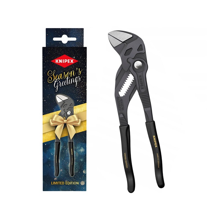 Cleste Cheie cu reglaj automat, manere multicomponente, 180 mm, KNIPEX 86 01 180 XMAS