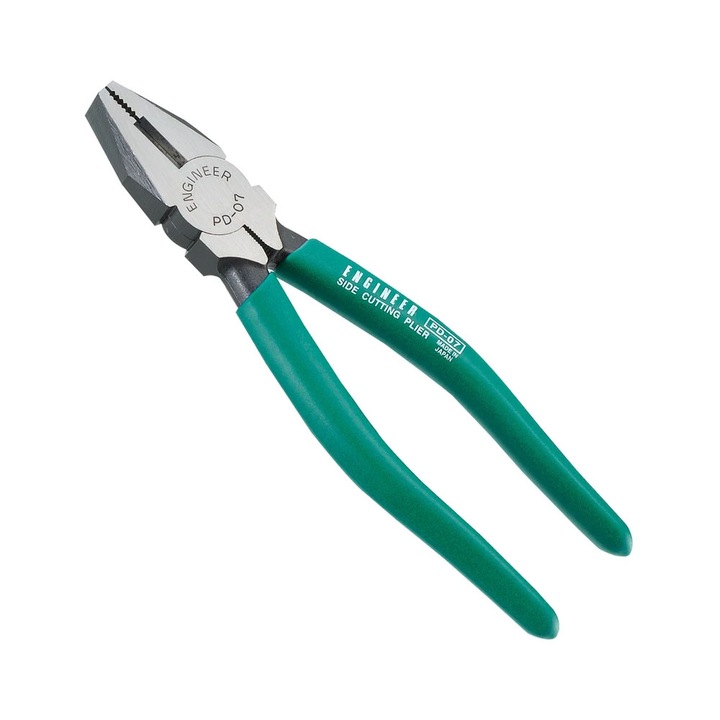 Patent electrician taiere laterala ENGINEER PD-07, manere verzi, elastomer, 185 mm, Fabricat in Japonia