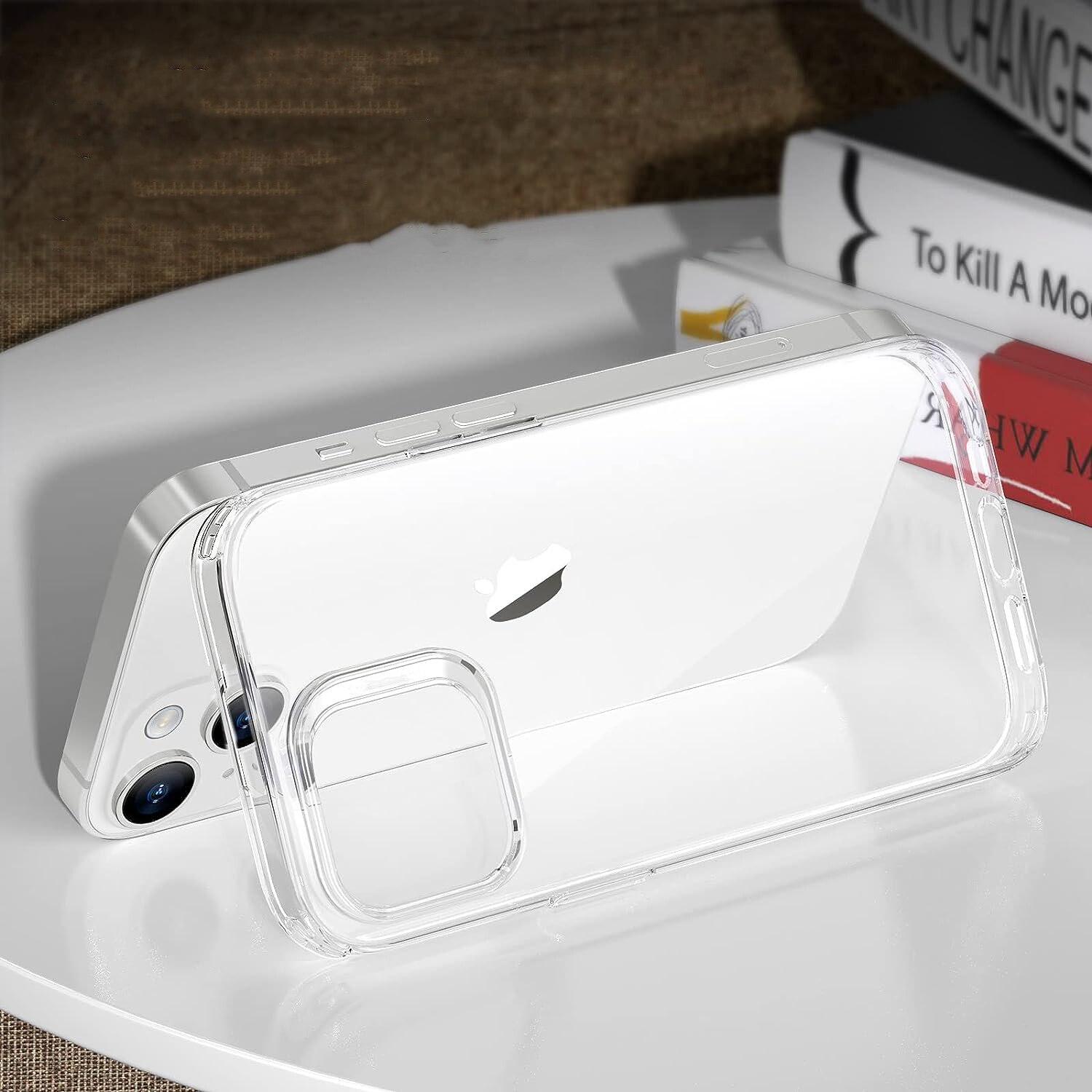 Husa Premium® Silicon Clear pentru iPhone 15, Clear Case, Ultra Slim, Antisoc, Transparent