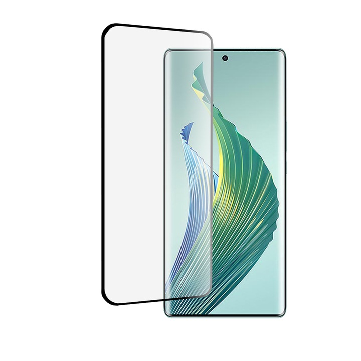 Стъклен скрийн протектор Honor Magic5 Lite, Skyydar Techsuit 111D - черен