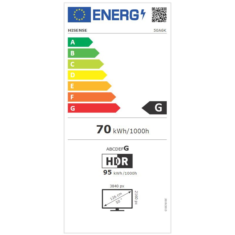 Televizor HISENSE LED 50A6K, 126 cm, Smart, 4K Ultra HD, Clasa G