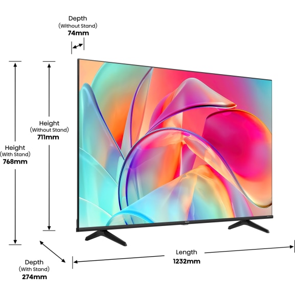 Televizor HISENSE QLED 55E7KQ, 139 cm, 4K Ultra HD, Smart, Clasa F