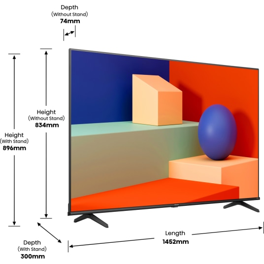 Televizor HISENSE LED 65A6K, 164 cm, Smart, 4K Ultra HD, Clasa F