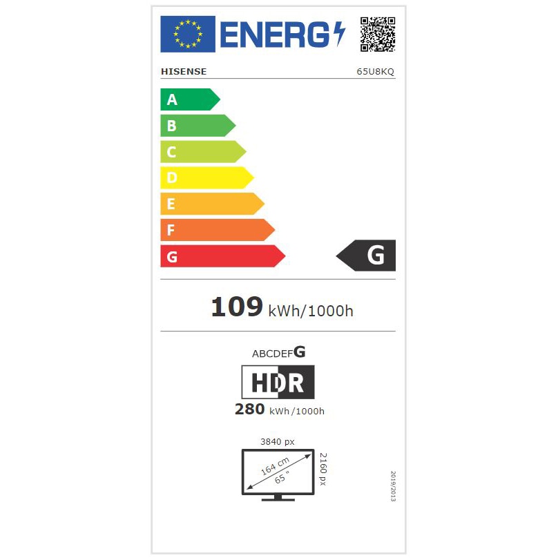 Televizor HISENSE Mini-LED ULED 65U8KQ, 164 cm, Smart, 4K Ultra HD, Clasa G