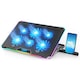 Cooler Laptop Ice Coorel K15 RGB, Gaming, 17 inch, 6 ventilatoare, Universal, 9 Trepte de ajustare, Negru