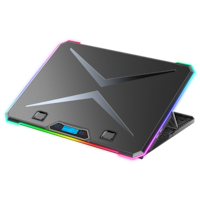 Cooler Laptop Ice Coorel K15 RGB, Gaming, 17 inch, 6 ventilatoare, Universal, 9 Trepte de ajustare, Negru