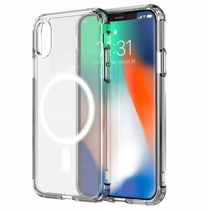 Carcasa Magsafe Pentru Telefon, Alogy, Apple iPhone X/ Xs Carcasa De Protectie, Carcasa Pentru Telefon, Husa, Transparenta