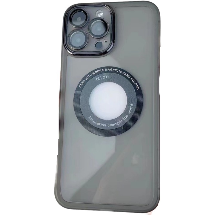 Защитен калъф Flippy за Apple iPhone 12 / 12 Pro лого изрез, магнитен, защита на камерата, черен