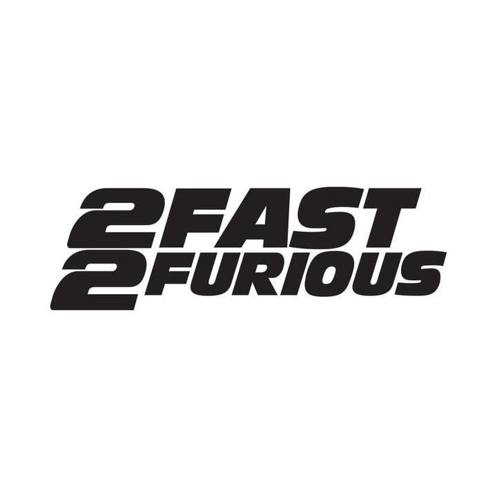 Sticker auto: 2Fast 2Furious 10x15cm