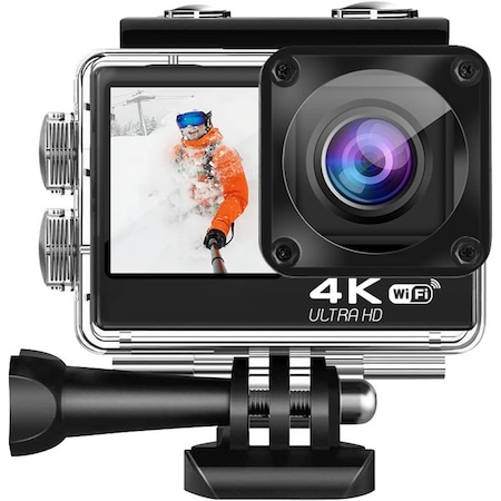 Camera de Actiune Multifunctionala SuperSonic idealSTORE, Ecran Dublu Color Tactil IPS, WIFI, Rezolutie 4K Ultra HD 30FPS/60FPS, Waterproof Sports DV, Anti-Shake, Unghi de 170°, Microfon, Zoom Digital 4x, Telecomanda Impermeabila, Stabilizator Imagine