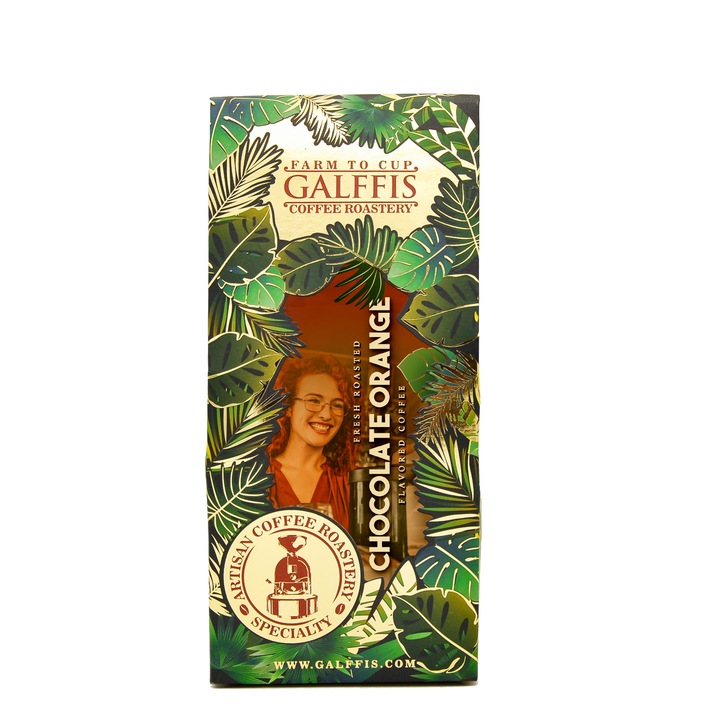 Cafea GALFFIS boabe aromatizata Chocolate Orange 250g