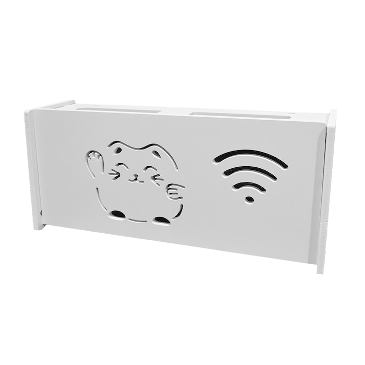 Raft suport Router Wireless, pentru mascare fire si echipament WIFI, D5540,40x20x9.5cm