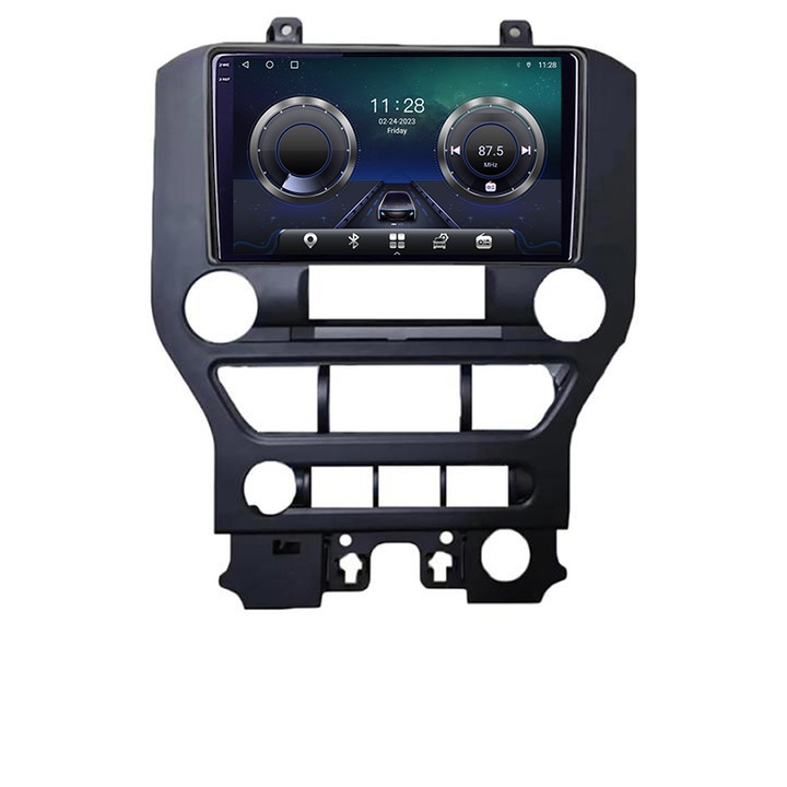 Dedikált navigációs rendszer, Ford Mustang 2015-2020 C-MUSTANG Android Octa Core kijelző 2K QLED GPS 4G 4+32GB 360 KIT-mustang+EDT-E409-2K