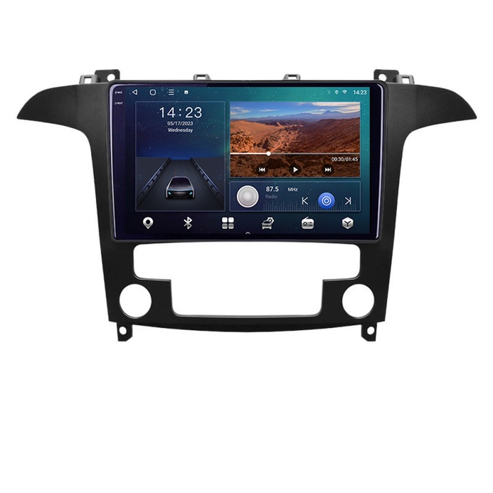 Navigatie dedicata Ford S-Max 2008-2012 B-003 Android Ecran 2K QLED octa core 3+32 carplay android auto KIT-003+EDT-E309V3-2K