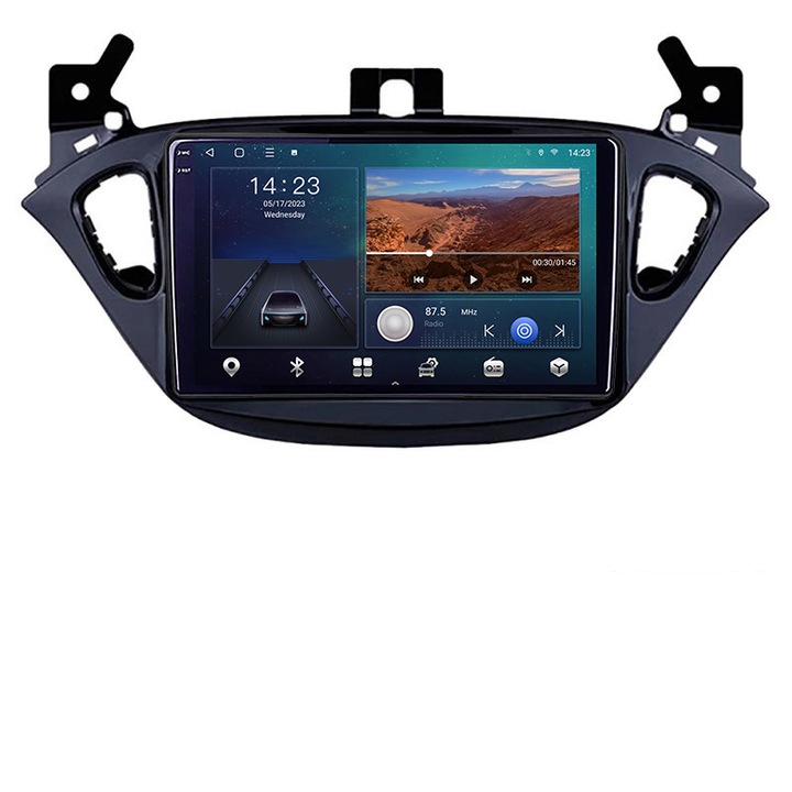 Navigatie dedicata Opel Corsa 2013-2016 B-corsa Android Ecran 2K QLED octa core 3+32 carplay android auto kit-corsa+EDT-E309V3-2K