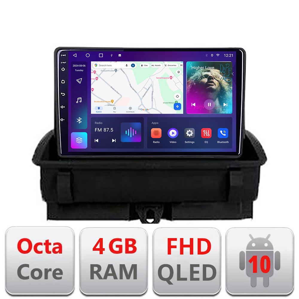 ZZPHKK Autoradio Android 13 Per Audi Q3 E RS Q3 2011-2018, Schermo 9 Pollici QLED, Wireless Carplay Android Auto, GPS, 4G WiFi, DAB+, DSP, Doppia Ventola, Con Telecamera Posteriore E DVR - 2
