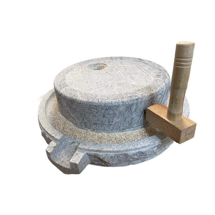Moara manuala de piatra, din granit