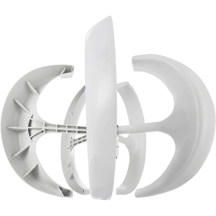 Вятърна турбина, Vevor, вертикална ос, 600W, 12V, бял