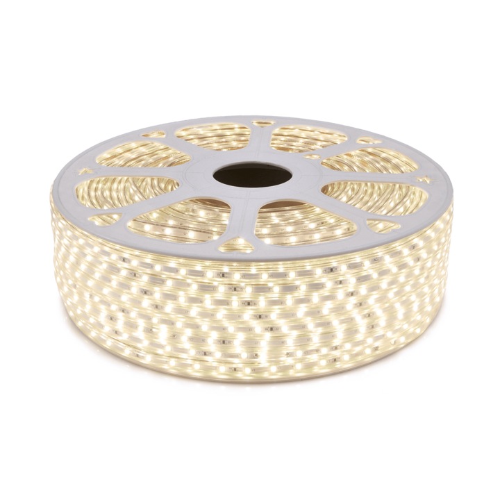LED лента, KOLORENO, 230V, 2835, 60LED, IP68, 5W, Естествена, 4500K, 1 м