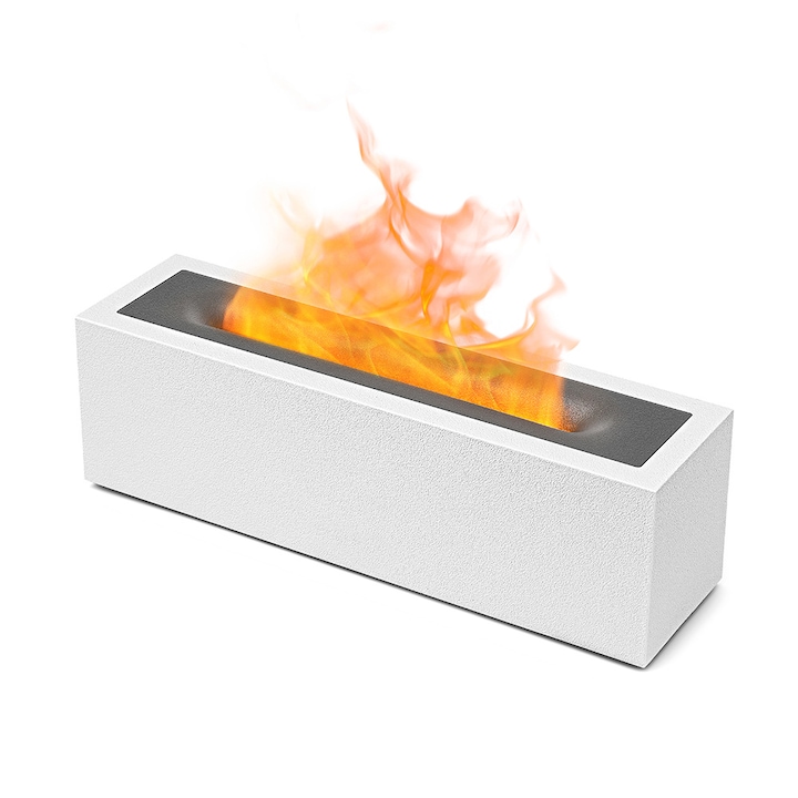 Flame Effect aromaterápiás diffúzor/párásító, sárga/kék fény, 200 ml-es tartály, otthoni vagy irodai használatra, fehér