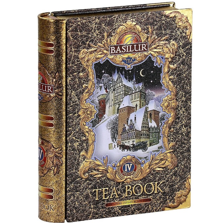 Чист цейлонски черен чай 100% без добавки, "Tea Book collection" том IV, метална книга, 100g, Basilur Tea