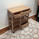 Masa de servire, cafea, bar pe roti, lemn masiv, 84x84x32