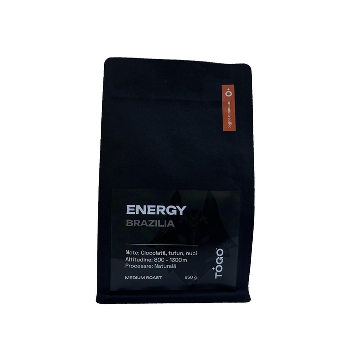 Cafea boabe TOGO Energy, Cicolata, Tutun, Nuci, Medium Roast, 250 g