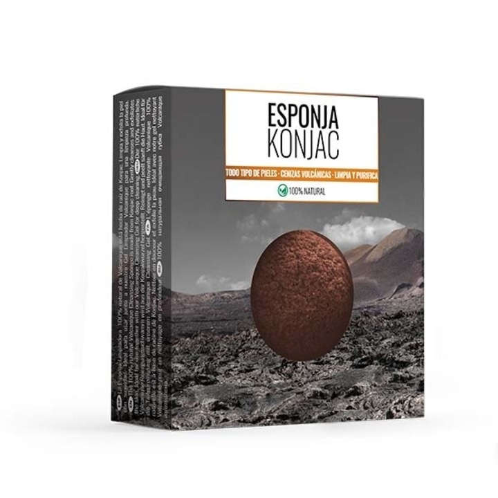 Konjac szivacs arcra és testre Volcanique, Kanári-szigetek, natúr, hámlasztó