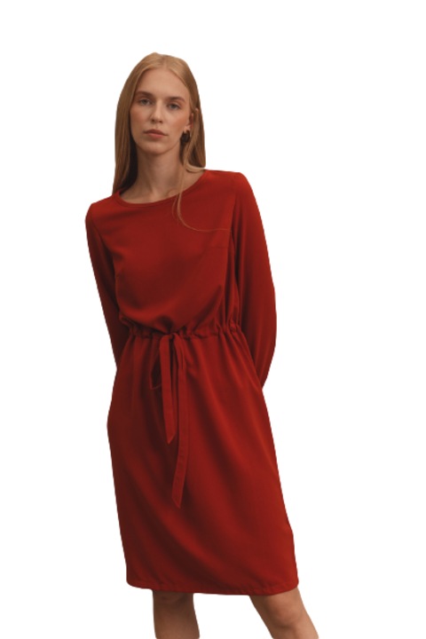 Azuri ruha 6529, polieszter, spandex, tegla, Téglavörös