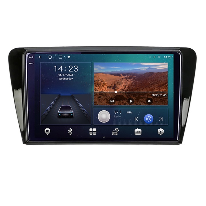 Dedikált navigáció Skoda Rapid Seat Toledo 2013+ Android Screen 2K QLED nyolcmagos 3+32 carplay android auto KIT-rapid+EDT-E309V3-2K